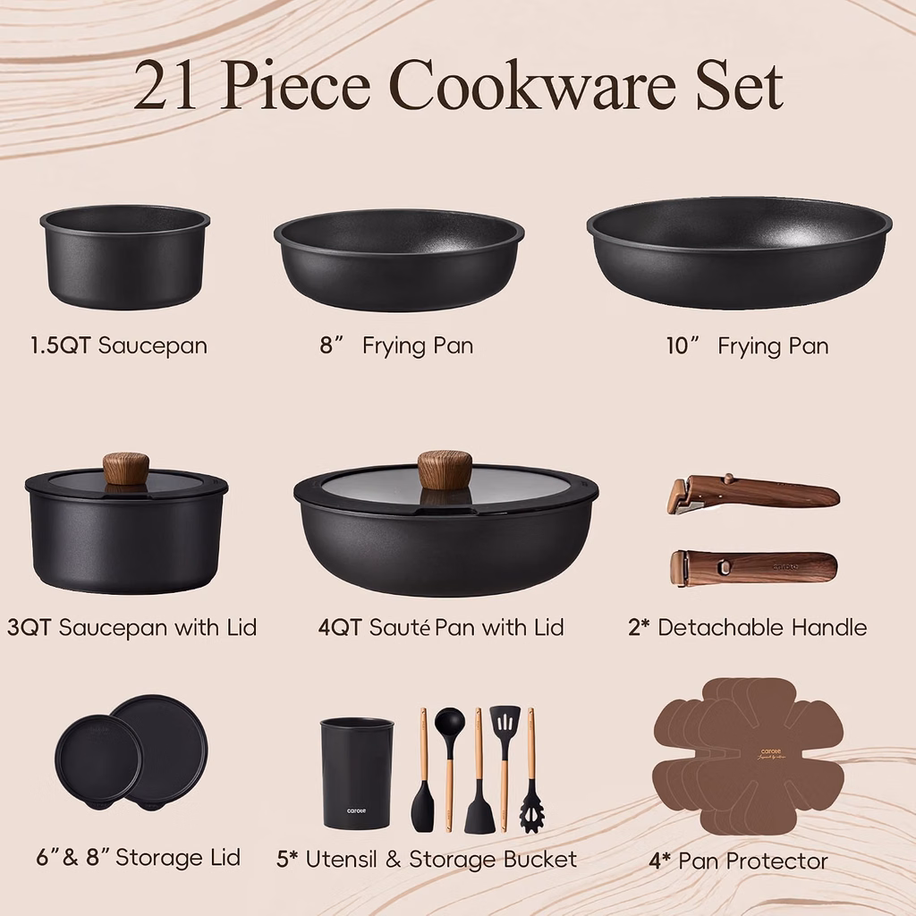 CAROTE 21-Piece Cookware Set: 7 Amazing Features to Consider 5