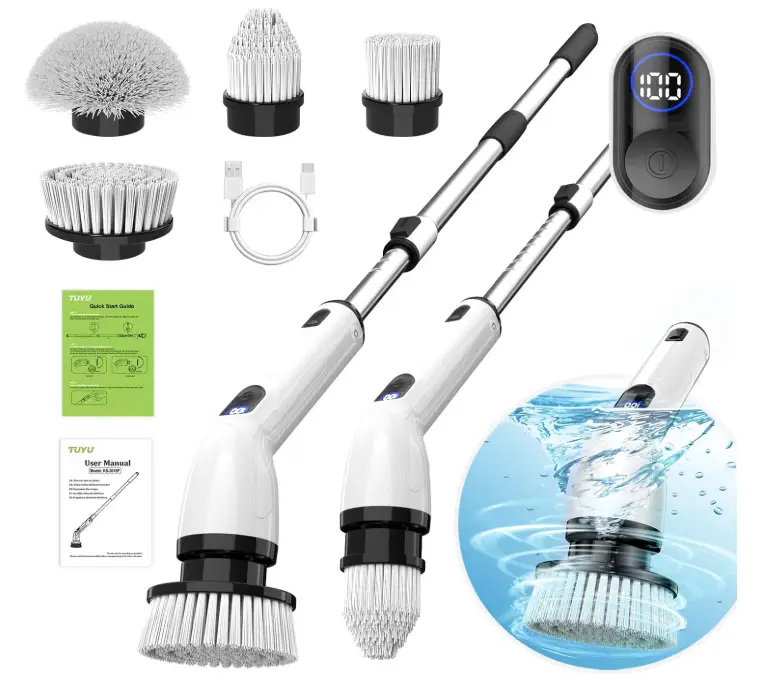 TUYU Electric Spin Scrubber, Cordless Cleaning Brush